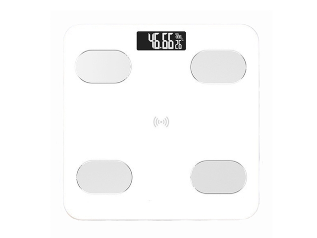 Economic smart body fat scale, include led backlight and room temperature display, can add USB recharging function )
