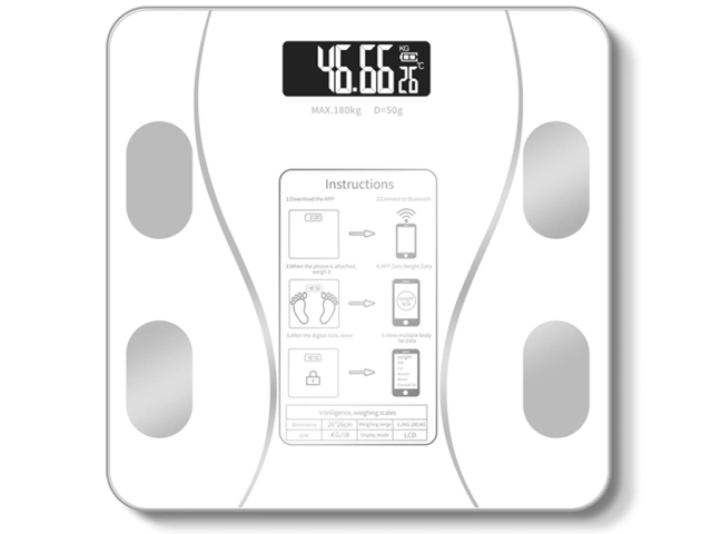 Smart bluetooth body fat (BMI) scale  (can add USB recharging function )