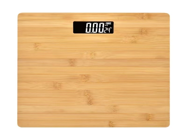 Nature bamboo bathroom scale includ led backlight, model no. TY-BF9006