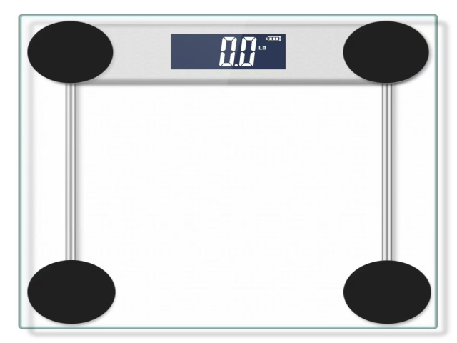 bathroom scale with silver painting & led backlight & room temperature display
