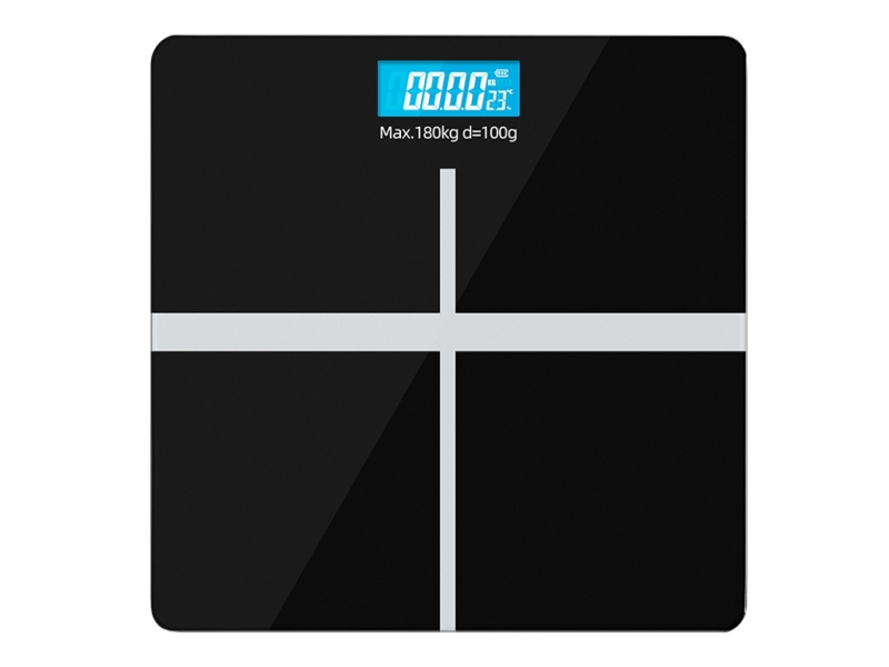 Economic bathroom scale (show room temperature & can add USB recharging function)